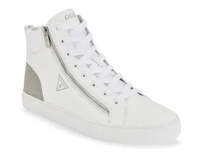 Guess Perilo Hightop Sneaker In Off White