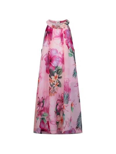 Guess 花卉印花连衣裙 In Pink