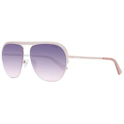 Guess Pink Unisexsunglasses In Gold