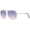 Guess Pink Unisexsunglasses In Gold