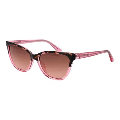 Guess Pink Women Sunglasses In Brown