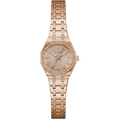 Guess Pixie Crystal Dial Bracelet Watch, 25mm In Gold