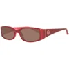Guess Red Plastic Sunglasses In Red