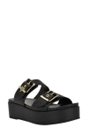 Guess Platform Slide Sandal In Black