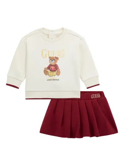 Guess Babies' Pleated Skirt Set In Multi