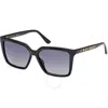 Guess Polarized Smoke Square Ladies Sunglasses Gu00099 01d 55