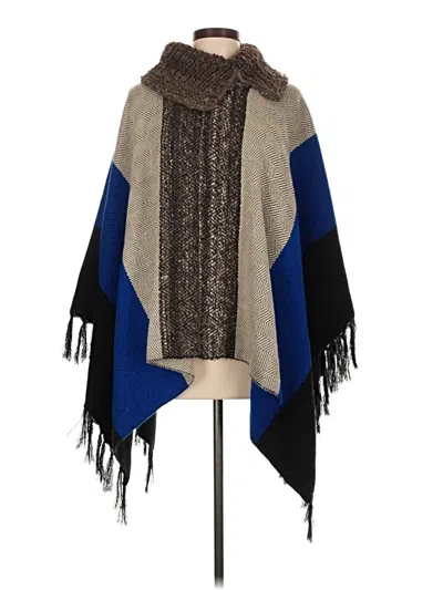 Pre-owned Guess Poncho In Blue