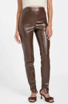 Guess Prescilla Faux Leather Leggings In Brown