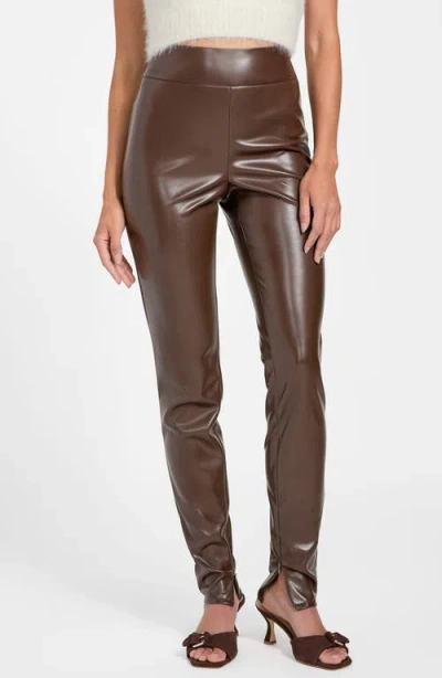 GUESS GUESS PRESCILLA FAUX LEATHER LEGGINGS