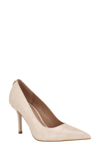 Guess Prindy Croc Embossed Pump In Neutral