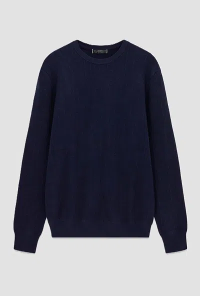 Guess Pullover Crewneck Dark Blue Man In Black