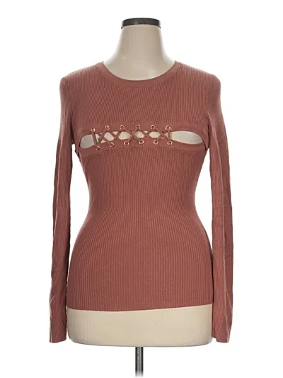 Pre-owned Guess Pullover Sweater In Brown