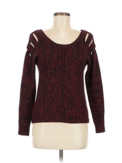 Pre-owned Guess Pullover Sweater In Burgundy