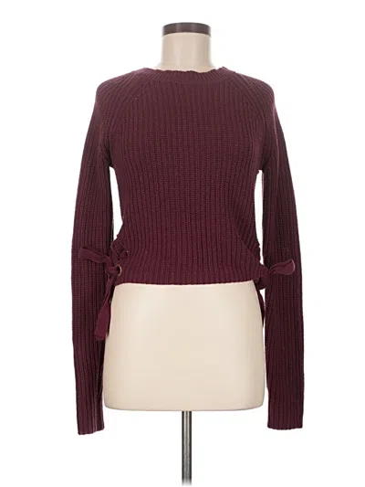 Pre-owned Guess Pullover Sweater In Burgundy