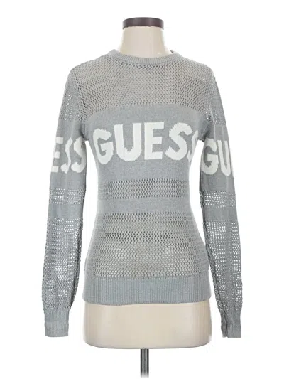 Pre-owned Guess Pullover Sweater In Silver