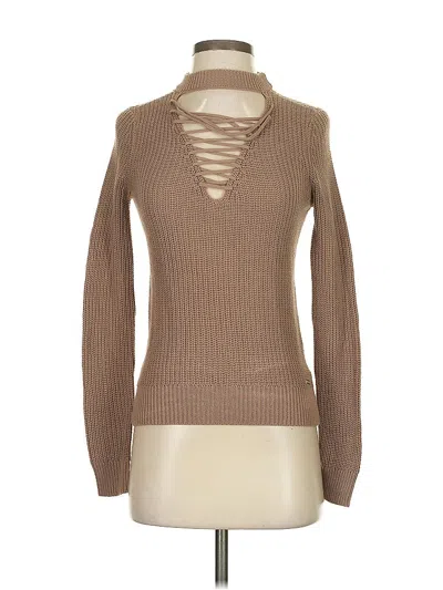 Pre-owned Guess Pullover Sweater In Tan
