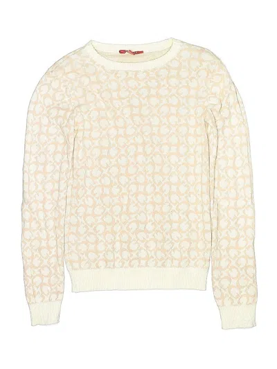 Pre-owned Guess Kids' Pullover Sweater In White