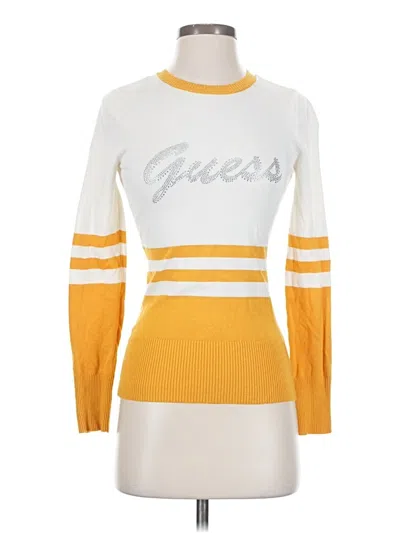 Pre-owned Guess Pullover Sweater In Yellow
