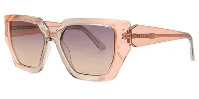 Guess Purple Gradient Mirror Butterfly Ladies Sunglasses Gu7896 74z 53