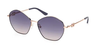 Guess Purple Pink Gradient Geometric Ladies Sunglasses Gu7907 20b 59