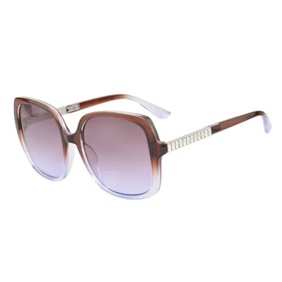 Guess Purple Resin Sunglasses In Brown