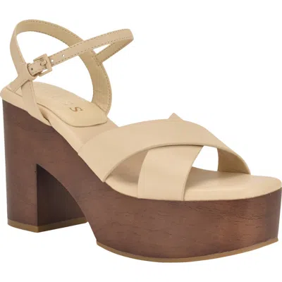 Guess Qeelin Ankle Strap Platform Sandal In Multi