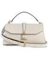 Guess Queensland Top Handle Flap Crossbody Bag In Gray