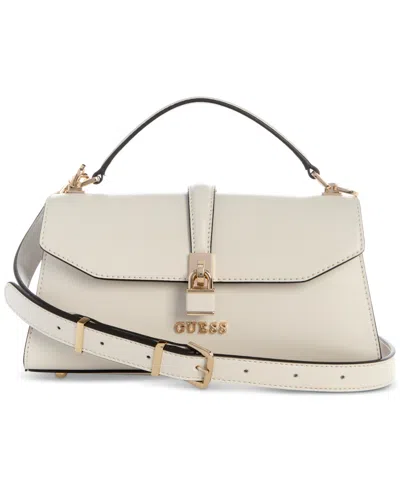 Guess Queensland Top Handle Flap Crossbody Bag In Gray