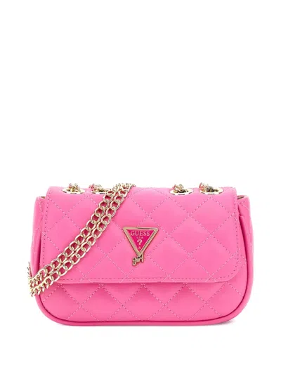 Guess Kids' Quilted Chain-strap Shoulder Bag In Pink