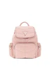 Guess Quilted Flap Backpack In Pink