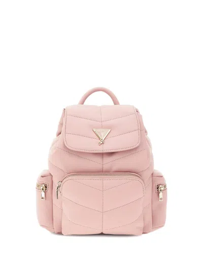 Guess Kids' Quilted Flap Backpack In Pink