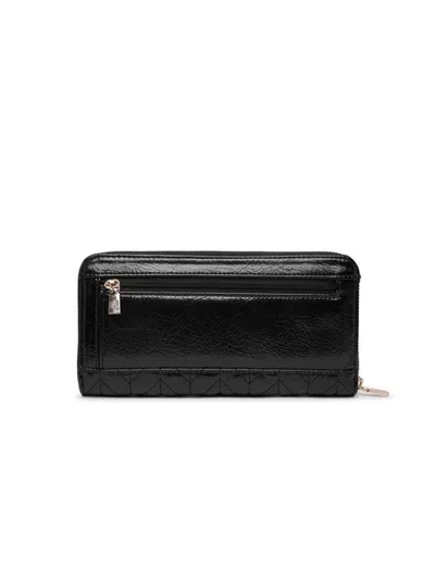 Guess Quilted Polyurethane Wallet In Black