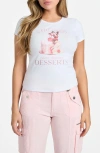 Guess R5 Vintage Girl Organic Cotton Blend Graphic T-shirt In Pure White