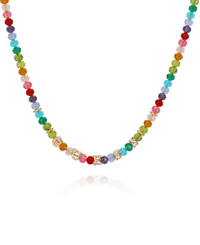 Guess Rainbow Beaded Single-strand Necklace In Multi