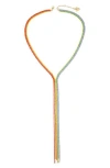 Guess Rainbow Crystal Y-necklace In Multi
