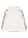 Guess Raised-logo Hoodie In Neutrals