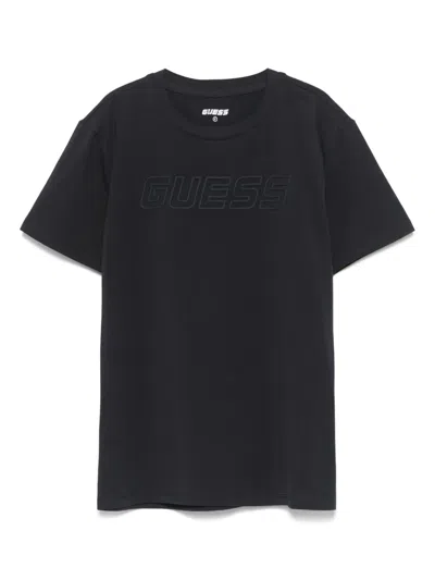 Guess Kids' Raised-logo T-shirt In Blue