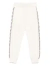 Guess Raised-logo Track Pants In Neutrals