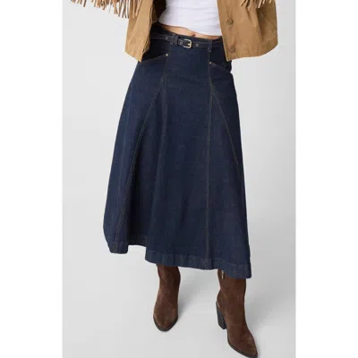 Guess Rayne Paneled Denim Maxi Skirt In Black