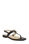 Guess Women's Reality G-elite T-strap Flat Sandals In Black