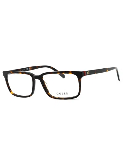 Guess Rectangular Acetate Eyeglasses For Men In Brown