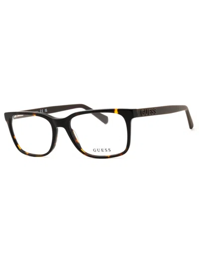 Guess Rectangular Acetate Men's Eyeglasses In Black