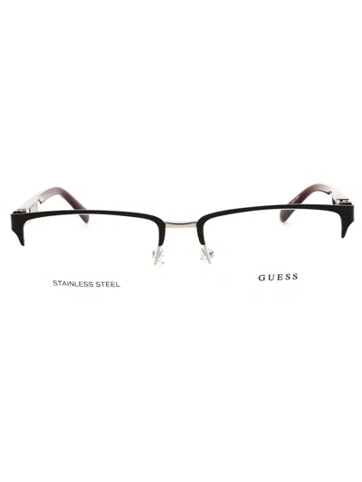 Guess Rectangular Men's Eyeglasses - Style Gu50191 In Black
