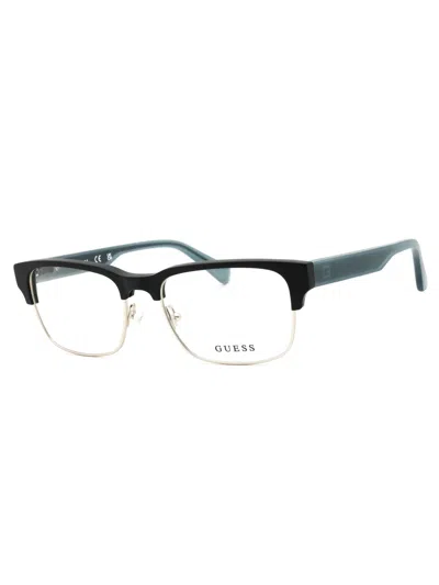 Guess Rectangular Metal Eyeglasses For Men - Modern Design In Multi
