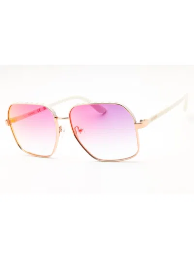 Guess Rectangular Metal Women's Sunglasses - Stylish & Comfortable Fit In Gold