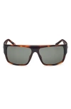 Guess Rectangular Sunglasses In Brown