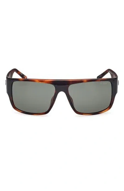Guess Rectangular Sunglasses In Brown