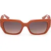 Guess Rectangular Sunglasses In Brown