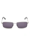 Guess Rectangular Sunglasses In Metallic