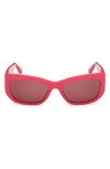 Guess Rectangular Sunglasses In Pink